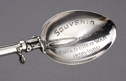 Boer War Souvenir Silver Teaspoon - Lee-Metford Rifle